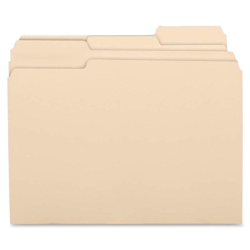 بيزنس سورس ملفات بزنس سورس 17525، 11 نقطة، علامة تبويب مقطوعة بمقدار الثلث، حجم الرسالة، 100/علبة، مانيلا - Image 2